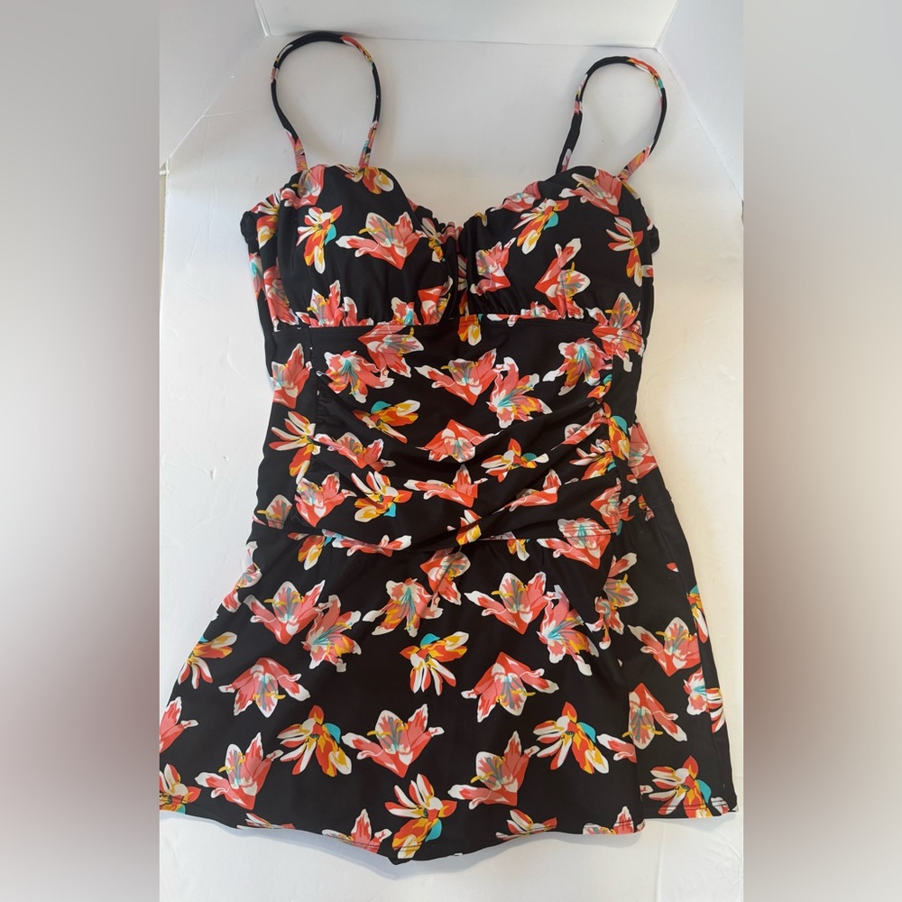 Tropical Escape Black Floral One-Piece Swimsuit